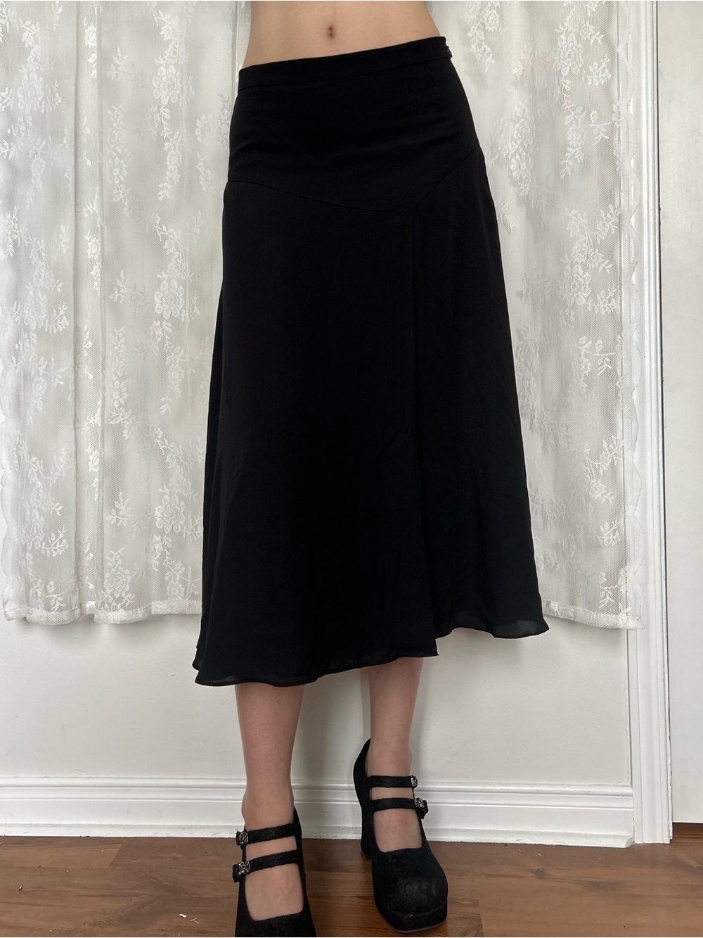 Vamp Whimsygoth Black Maxi Skirt